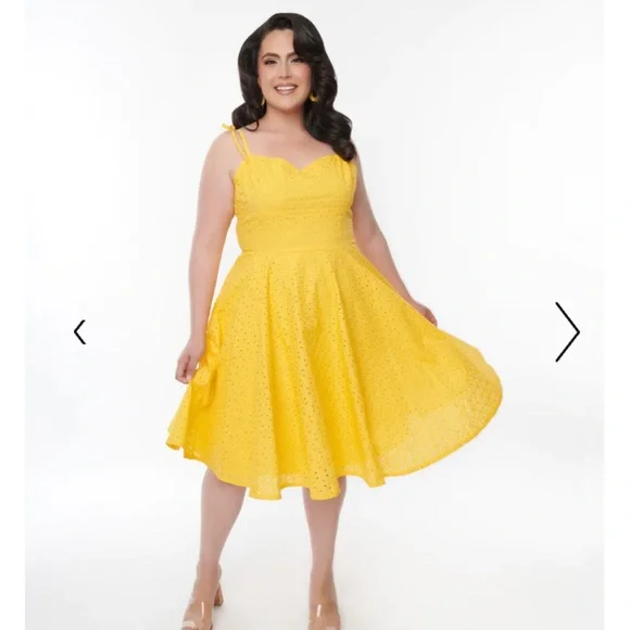 yellow floral zara dress LEO LIN - Zara Shirt Midi Dress main image 1